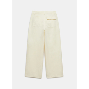 Mint Velvet Yellow Cotton Cargo Trousers